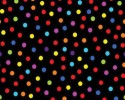 Multi Coloured Dots on Black
